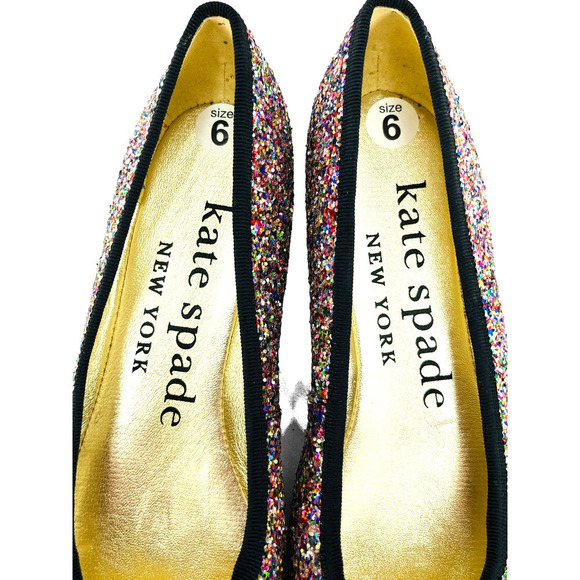Kate Spade New York NEW Honey Slip-On Glitter Ballet Flats Women's Size 6 - Picture 12 of 15